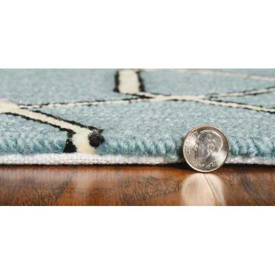 Libby Langdon Hamptons Spa Groovy Gate 7' Round Rug