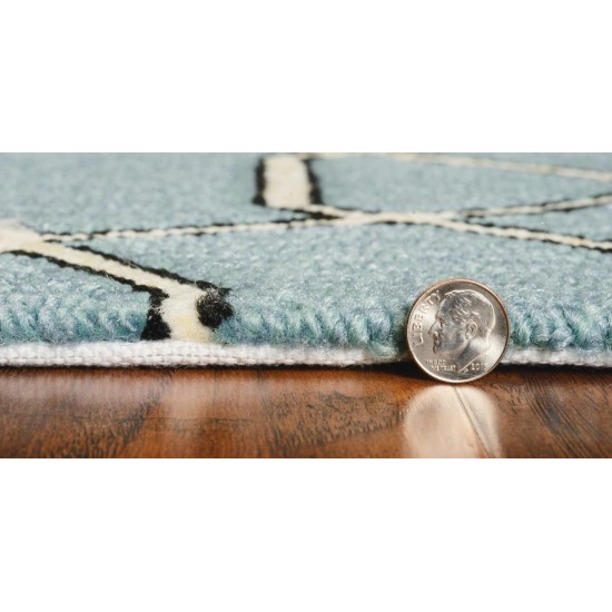 Libby Langdon Hamptons Spa Groovy Gate 7' Square Rug