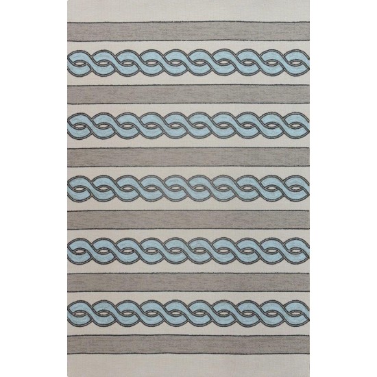 Libby Langdon Hamptons Ivory/Spa Cable Knit 21" x 34" Rug