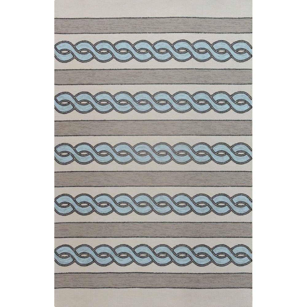 Libby Langdon Hamptons Ivory/Spa Cable Knit 21" x 34" Rug