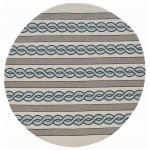 Libby Langdon Hamptons Ivory/Spa Cable Knit 7' Round Rug