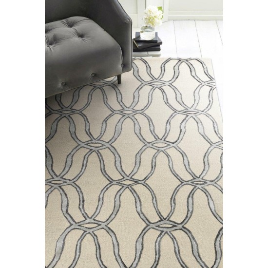 Libby Langdon Upton Putty/Silver Streamer 12' x 15' Rug