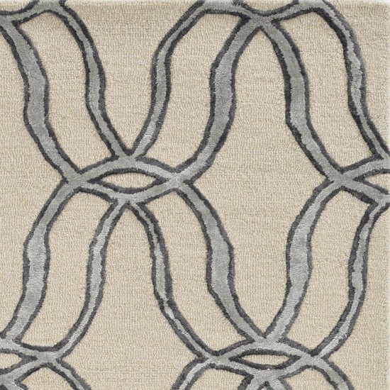 Libby Langdon Upton Putty/Silver Streamer 2'3" x 8' Runner Rug