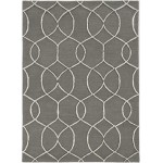 Libby Langdon Upton Charcoal/Snow Groovy Gate 12' x 15' Rug