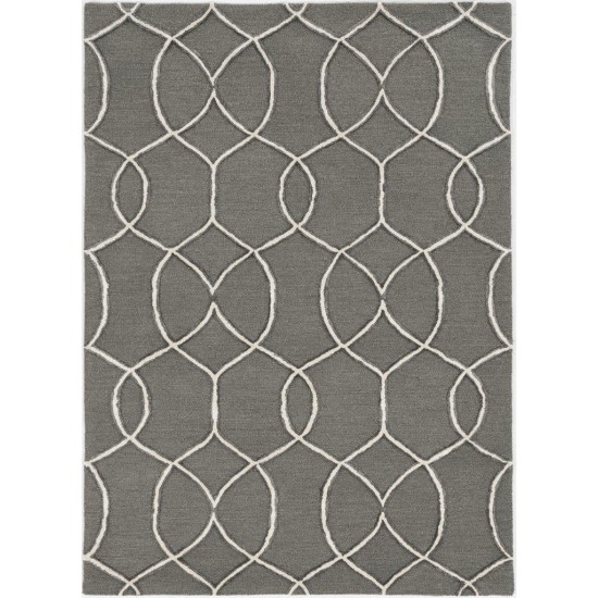 Libby Langdon Upton Charcoal/Snow Groovy Gate 12' x 15' Rug