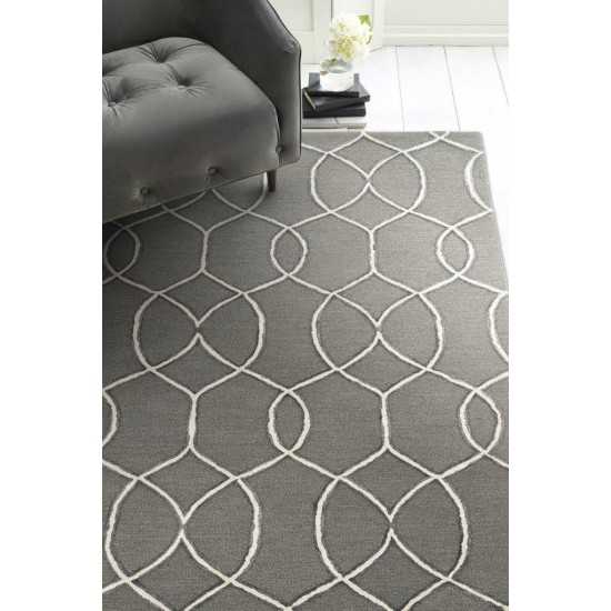 Libby Langdon Upton Charcoal/Snow Groovy Gate 12' x 15' Rug