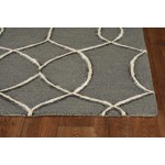 Libby Langdon Upton Charcoal/Snow Groovy Gate 9' x 13' Rug