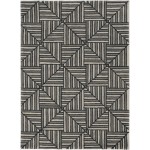 Libby Langdon Upton Navy/Charcoal Diagonal Tile 12' x 15' Rug