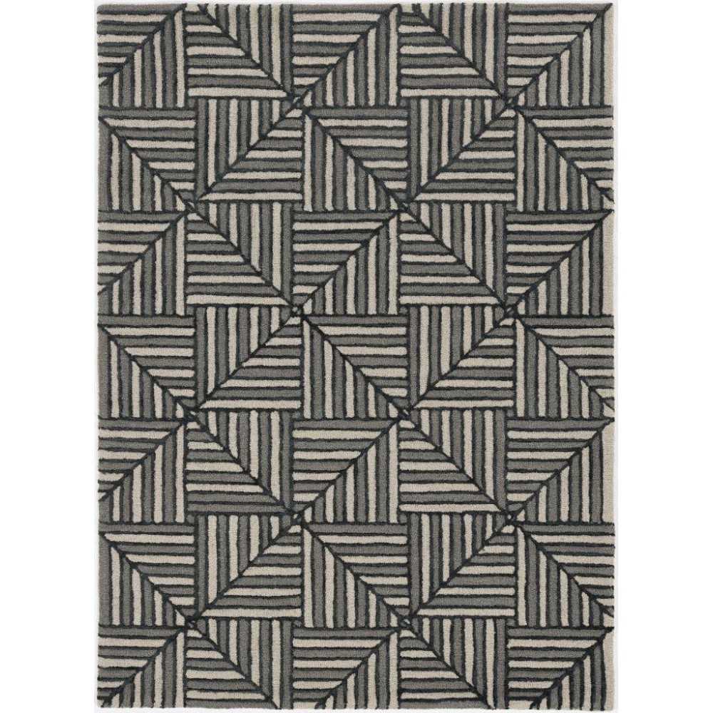 Libby Langdon Upton Navy/Charcoal Diagonal Tile 12' x 15' Rug