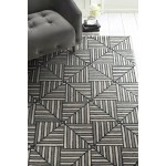 Libby Langdon Upton Navy/Charcoal Diagonal Tile 12' x 15' Rug