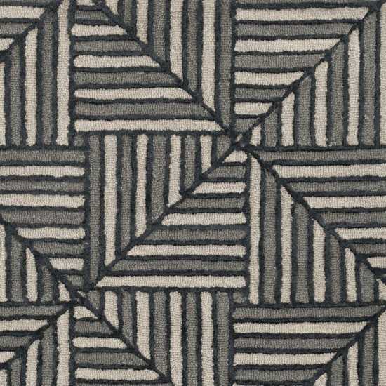 Libby Langdon Upton Navy/Charcoal Diagonal Tile 12' x 15' Rug