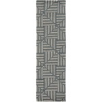 Libby Langdon Upton Navy/Charcoal Diagonal Tile 2'3" x 8' Runner Rug