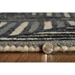 Libby Langdon Upton Navy/Charcoal Diagonal Tile 2'3" x 8' Runner Rug