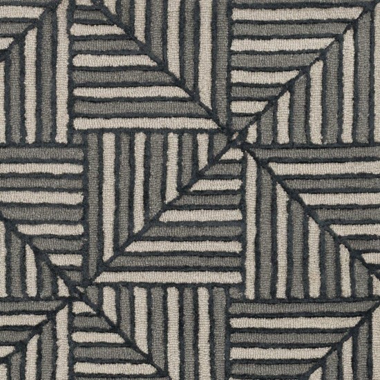 Libby Langdon Upton Navy/Charcoal Diagonal Tile 2'3" x 8' Runner Rug