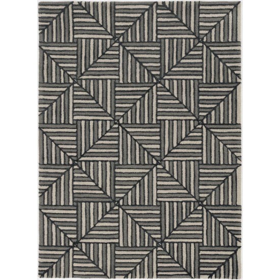 Libby Langdon Upton Navy/Charcoal Diagonal Tile 8' x 10' Rug