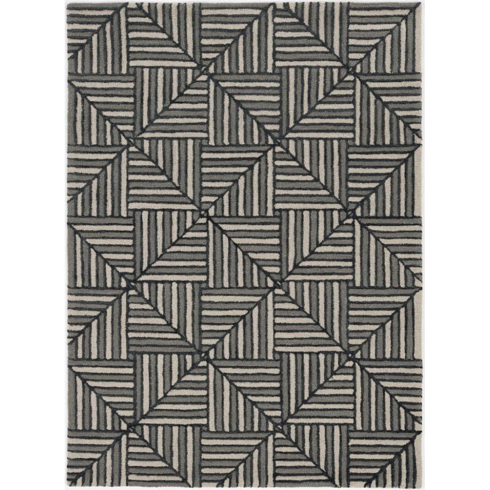 Libby Langdon Upton Navy/Charcoal Diagonal Tile 8' x 10' Rug