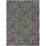 Libby Langdon Upton Navy/Charcoal Diagonal Tile 9' x 13' Rug