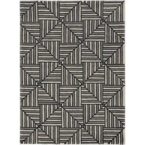 Libby Langdon Upton Navy/Charcoal Diagonal Tile 9' x 13' Rug