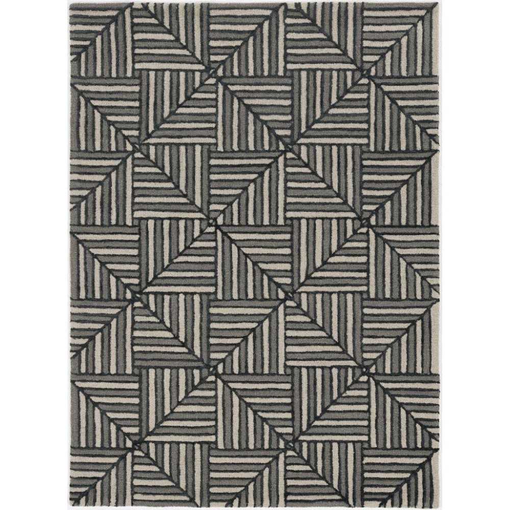 Libby Langdon Upton Navy/Charcoal Diagonal Tile 9' x 13' Rug Libby Langdon Upton Navy/Charcoal Diagonal Tile 9' x 13' Rug