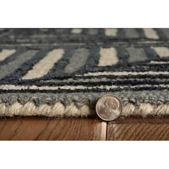 Libby Langdon Upton Navy/Charcoal Diagonal Tile 9' x 13' Rug