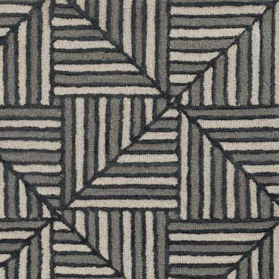 Libby Langdon Upton Navy/Charcoal Diagonal Tile 9' x 13' Rug
