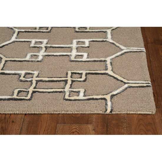 Libby Langdon Upton Mocha/Ink Asian Trellis 2'3" x 8' Runner Rug