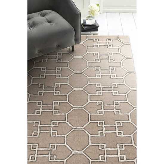 Libby Langdon Upton Mocha/Ink Asian Trellis 2'3" x 8' Runner Rug