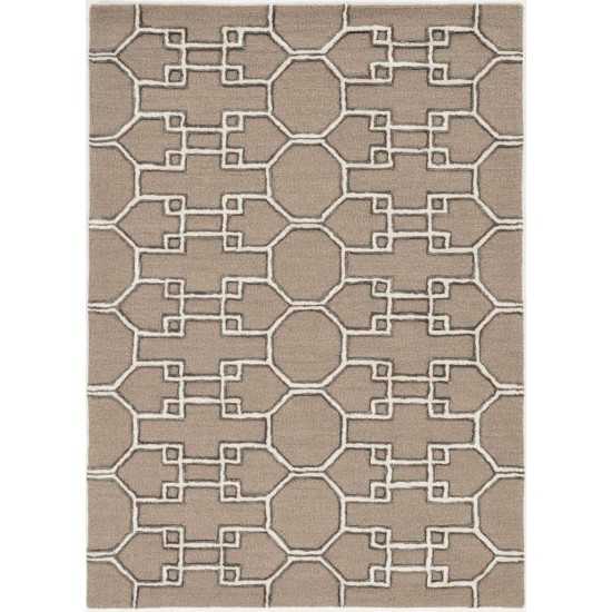 Libby Langdon Upton Mocha/Ink Asian Trellis 5' x 7' Rug