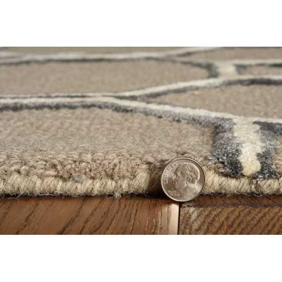 Libby Langdon Upton Mocha/Ink Asian Trellis 9' x 13' Rug