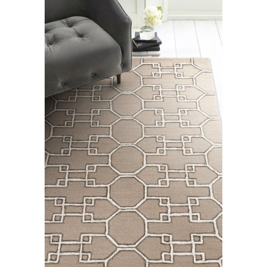 Libby Langdon Upton Mocha/Ink Asian Trellis 9' x 13' Rug