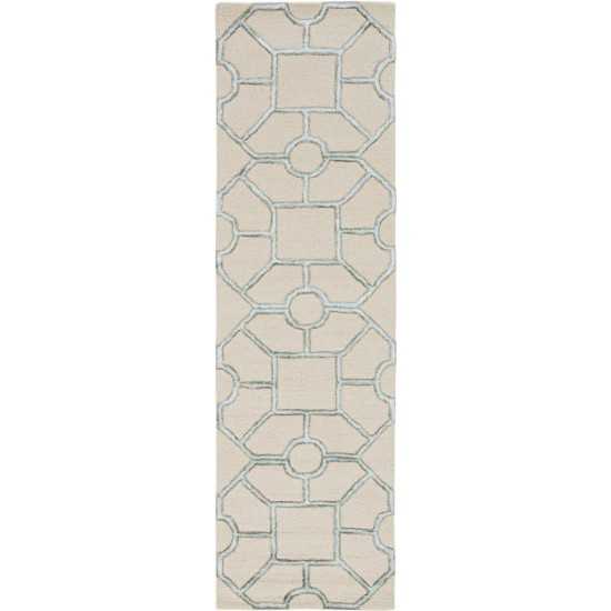 Libby Langdon Upton Putty/Spa Paris Garden 2'3" x 8' Runner Rug