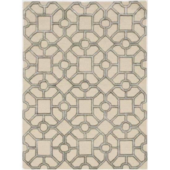 Libby Langdon Upton Putty/Spa Paris Garden 5' x 7' Rug