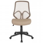 Salerno Series High Back Light Brown Mesh Office Chair