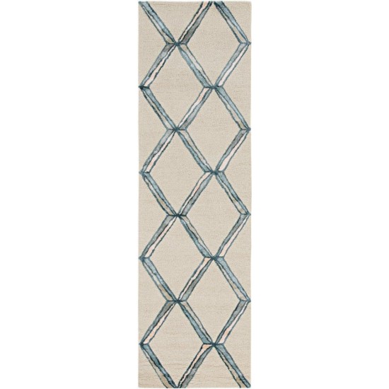 Libby Langdon Upton Putty/Slate Mod Scape 2'3" x 8' Runner Rug