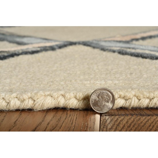Libby Langdon Upton Putty/Slate Mod Scape 2'3" x 8' Runner Rug