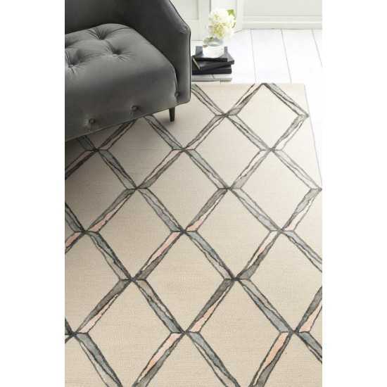 Libby Langdon Upton Putty/Slate Mod Scape 2'3" x 8' Runner Rug