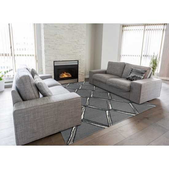 Libby Langdon Upton Charcoal/Silver Mod Scape 12' x 15' Rug