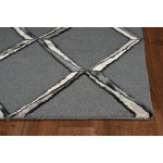 Libby Langdon Upton Charcoal/Silver Mod Scape 2'3" x 8' Runner Rug