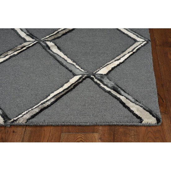 Libby Langdon Upton Charcoal/Silver Mod Scape 5' x 7' Rug