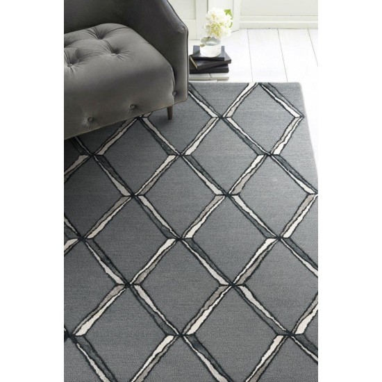 Libby Langdon Upton Charcoal/Silver Mod Scape 5' x 7' Rug