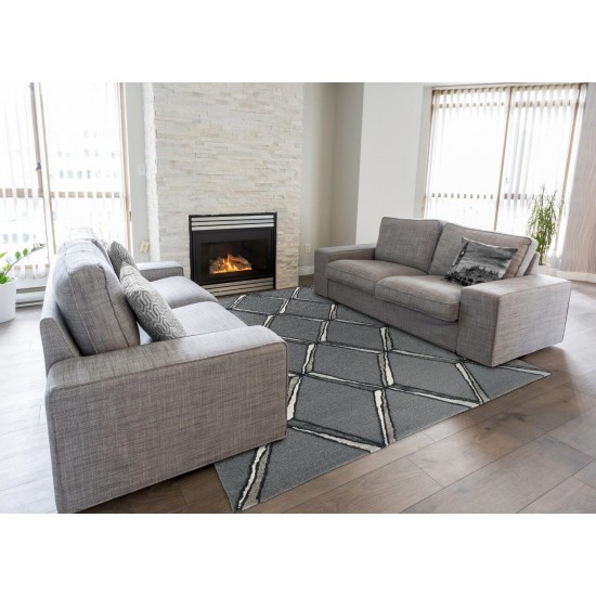 Libby Langdon Upton Charcoal/Silver Mod Scape 5' x 7' Rug