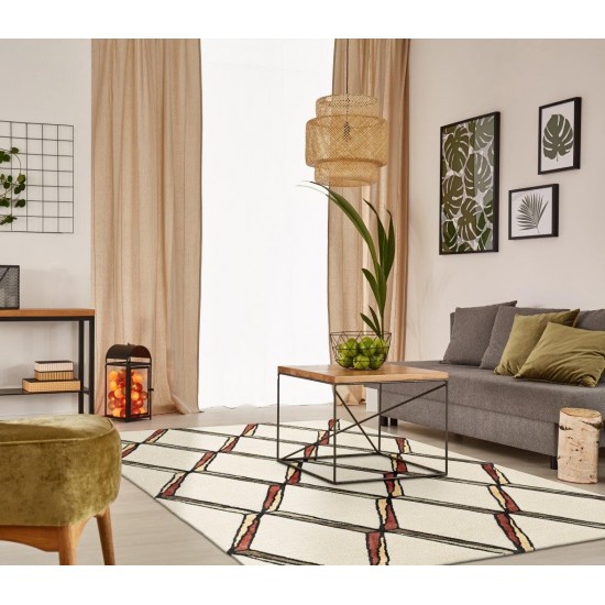 Libby Langdon Upton Cream/Gold Mod Scape 8' x 10' Rug