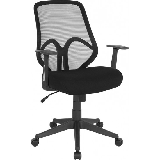 Salerno Series High Back Black Mesh Office Chair with Arms