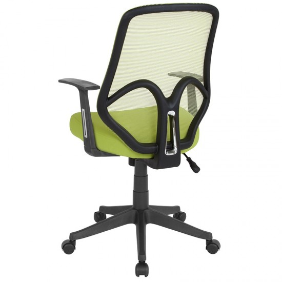 Salerno Series High Back Green Mesh Office Chair with Arms