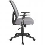 Salerno Series High Back Light Gray Mesh Office Chair with Arms