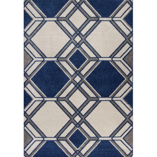 Lucia Ivory/Denim Grant 23" x 45" Rug