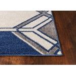 Lucia Ivory/Denim Grant 5'3" x 7'7" Rug