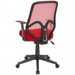 Salerno Series High Back Red Mesh Office Chair with Arms