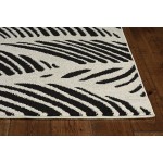 Lucia Black/White Folia 5'3" x 7'7" Rug