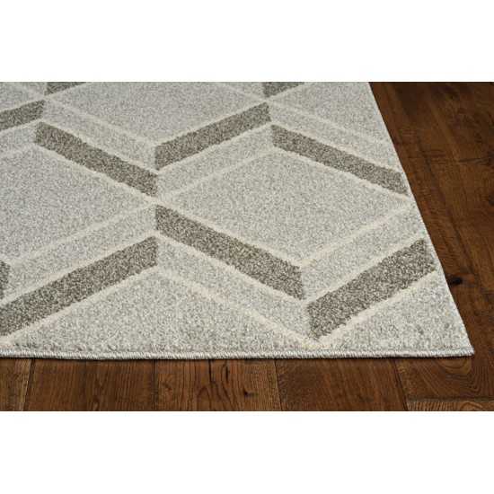 Lucia Grey Herringbone 23" x 45" Rug